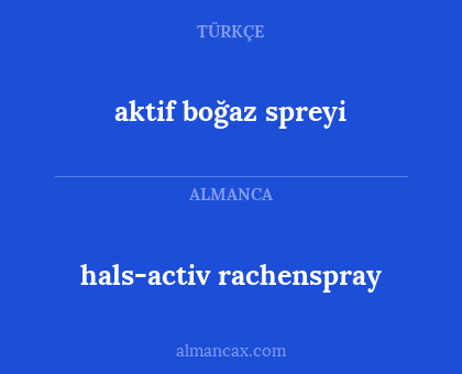 hals-activ rachenspray - aktif boğaz spreyi