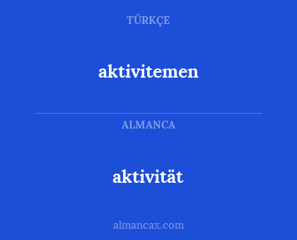 aktivität - aktivitemen
