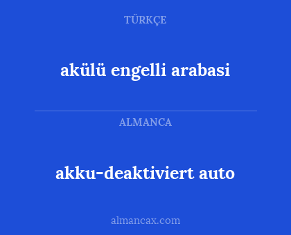 akülü engelli arabasi - akku-deaktiviert auto