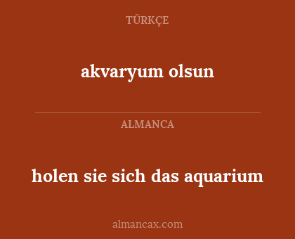 akvaryum olsun - holen sie sich das aquarium