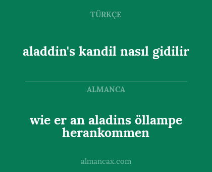 wie er an aladins öllampe herankommen - aladdin's kandil nasıl gidilir