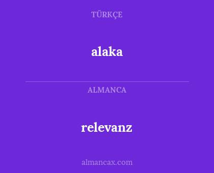 relevanz - alaka