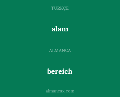 alanı - bereich