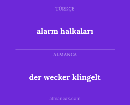 der wecker klingelt - alarm halkaları
