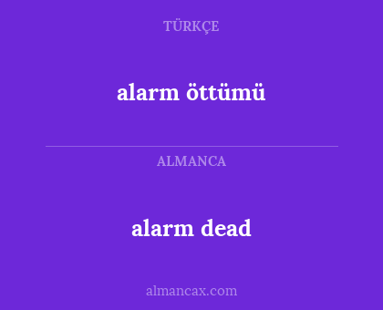 alarm dead - alarm öttümü