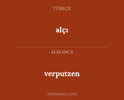 verputzen - alçı