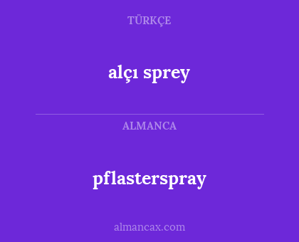 pflasterspray - alçı sprey