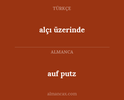 alçı üzerinde - auf putz