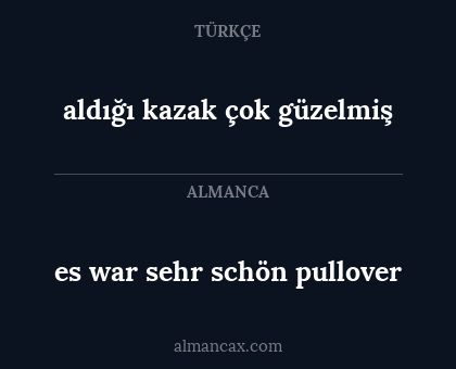 aldığı kazak çok güzelmiş - es war sehr schön pullover