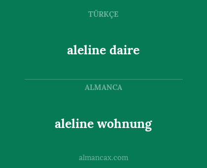 aleline daire - aleline wohnung