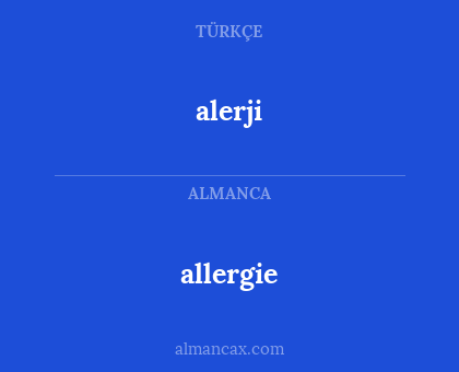allergie - alerji
