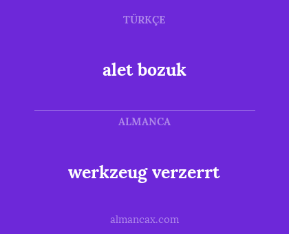 werkzeug verzerrt - alet bozuk