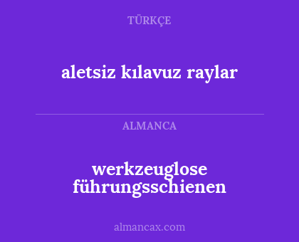 aletsiz kılavuz raylar - werkzeuglose führungsschienen