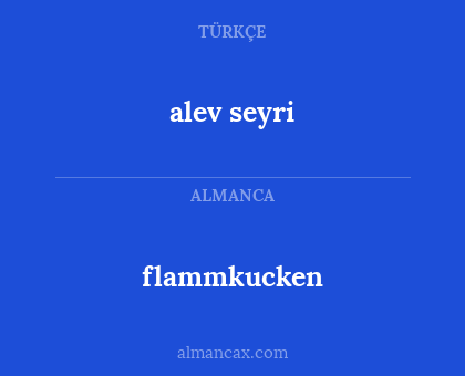 flammkucken - alev seyri