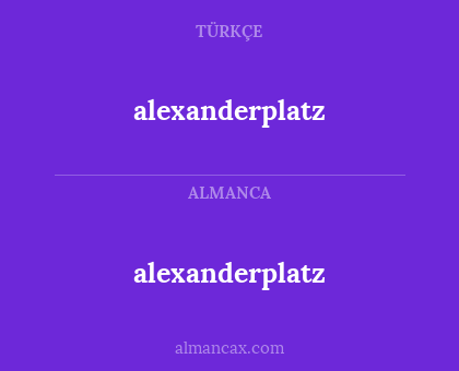 alexanderplatz - alexanderplatz