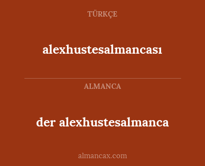 der alexhustesalmanca - alexhustesalmancası