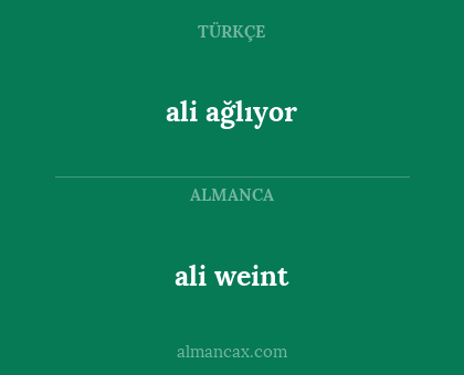ali ağlıyor - ali weint