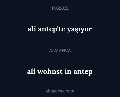 ali wohnst in antep - ali antep'te yaşıyor