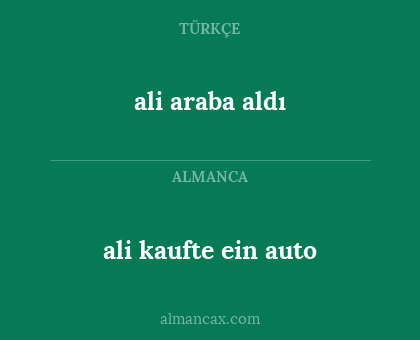 ali araba aldı - ali kaufte ein auto