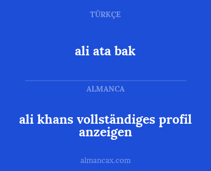 ali ata bak - ali khans vollständiges profil anzeigen