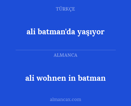 ali wohnen in batman - ali batman'da yaşıyor
