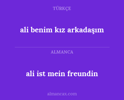 ali benim kız arkadaşım - ali ist mein freundin
