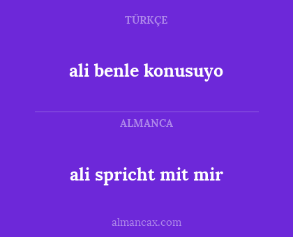 ali spricht mit mir - ali benle konusuyo