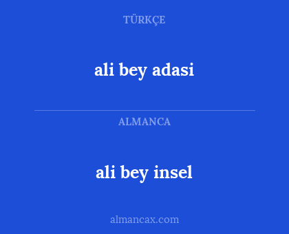 ali bey adasi - ali bey insel