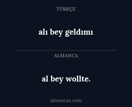 al bey wollte. - alı bey geldımı