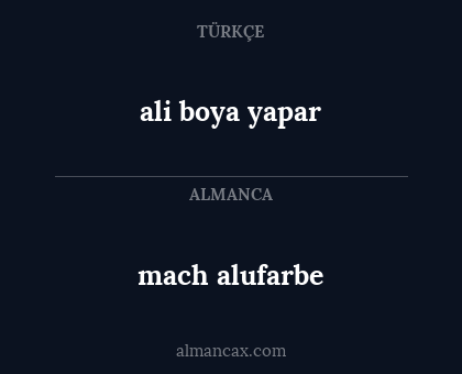 mach alufarbe - ali boya yapar
