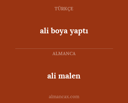 ali malen - ali boya yaptı
