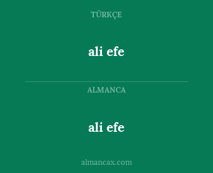 ali efe - ali efe