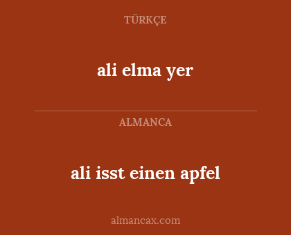 ali isst einen apfel - ali elma yer