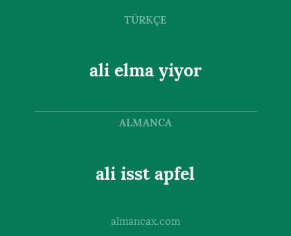 ali isst apfel - ali elma yiyor