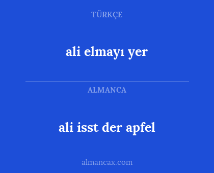 ali elmayı yer - ali isst der apfel