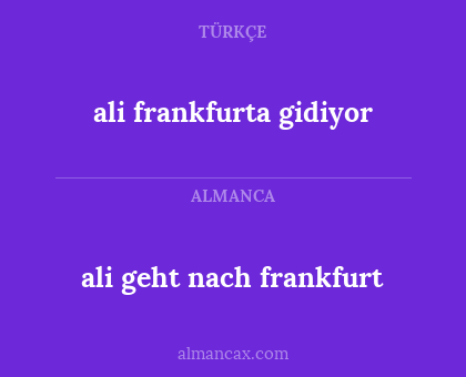 ali geht nach frankfurt - ali frankfurta gidiyor