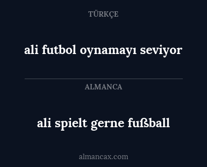ali spielt gerne fußball - ali futbol oynamayı seviyor