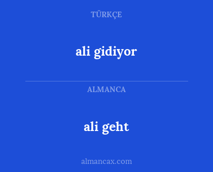 ali gidiyor - ali geht