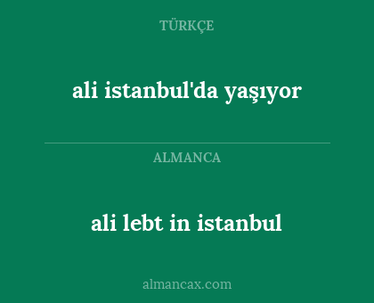 ali istanbul'da yaşıyor - ali lebt in istanbul