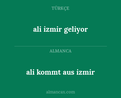 ali izmir geliyor - ali kommt aus izmir