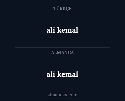 ali kemal - ali kemal