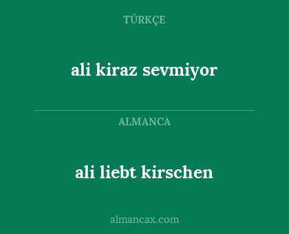 ali kiraz sevmiyor - ali liebt kirschen