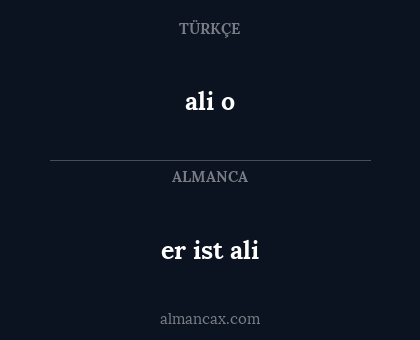 ali o - er ist ali