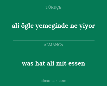 was hat ali mit essen - ali ögle yemeginde ne yiyor
