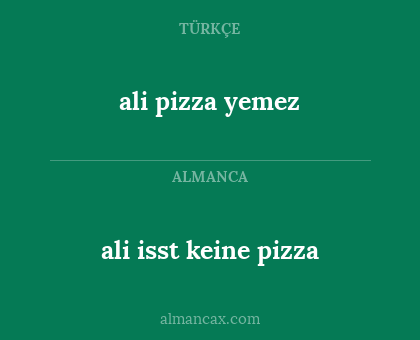 ali pizza yemez - ali isst keine pizza