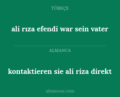 kontaktieren sie ali riza direkt - ali rıza efendi war sein vater