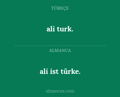 ali ist türke. - ali turk.