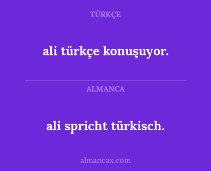 ali türkçe konuşuyor. - ali spricht türkisch.