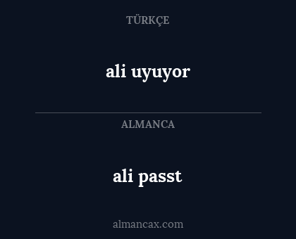 ali uyuyor - ali passt