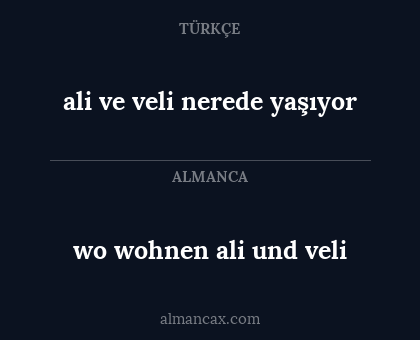 wo wohnen ali und veli - ali ve veli nerede yaşıyor